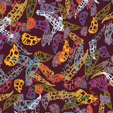 Tüyler, vektör çizim ile zemin 