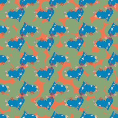 Soyut kalpler Dikişsiz desen arka planı için. 