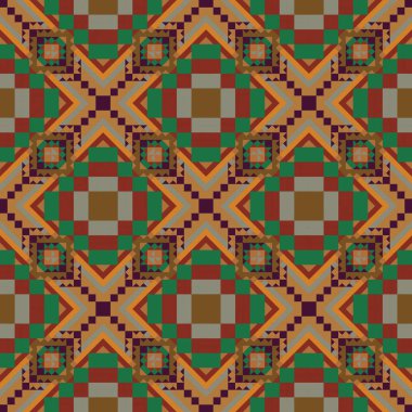 Geometrik etnik desen sorunsuz tasarım arka plan veya duvar kağıdı için