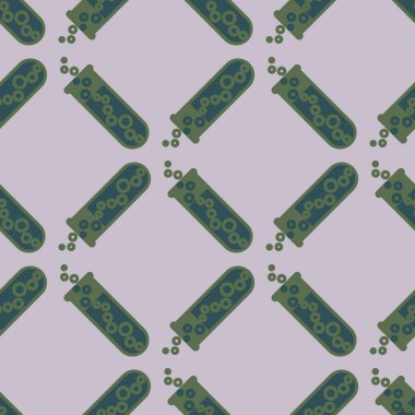 Kimya test tüpleri parlak arka plan üzerinde. Seamless modeli.