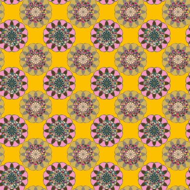  soyut çiçek geometrik Dikişsiz desen arka planı için