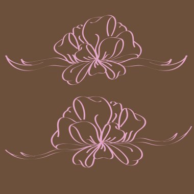 Set çekilmiş yay izole el renk arka plan üzerinde.