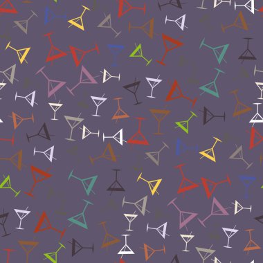 Tropik kokteyller renkli seamless modeli