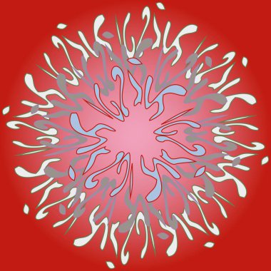 Yeni simetrik soyut mandala. Duvar kağıdı, desen dolgularını, web sayfaları, yüzey dokuları için dekoratif nesne-ebilmek var olmak kullanılmış.