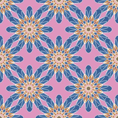  soyut çiçek geometrik Dikişsiz desen arka planı için