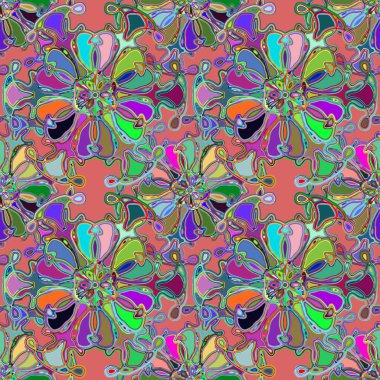 Soyut kaleydoskop renkli Dikişsiz desen arka planı için. 