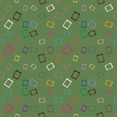 Akıllı telefon veya elektronik tablet Dikişsiz desen arka plan.