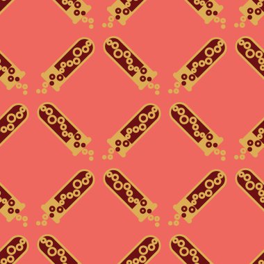 Kimya test tüpleri parlak arka plan üzerinde. Seamless modeli.