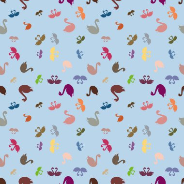 Kuğu renkli parlak seamless modeli