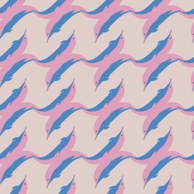 Yunuslar su altında çizim arka planı için bir sürü ile sorunsuz doku