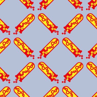 Kimya test tüpleri parlak arka plan üzerinde. Seamless modeli.