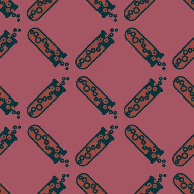 Kimya test tüpleri parlak arka plan üzerinde. Seamless modeli.