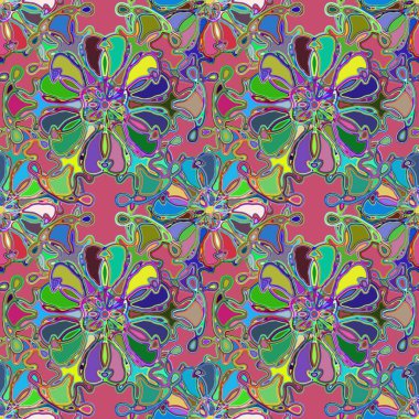 Soyut kaleydoskop renkli Dikişsiz desen arka planı için. 