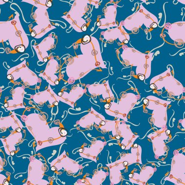 Soyut kalpler Dikişsiz desen arka planı için. 