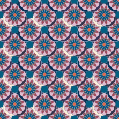  arka plan için çiçekli soyut geometrik seamless modeli