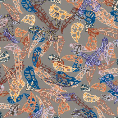 Tüyler, vektör çizim ile zemin 