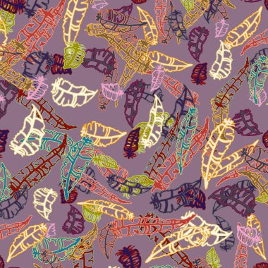 Tüyler, vektör çizim ile zemin 