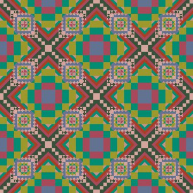 Geometrik etnik desen sorunsuz tasarım arka plan veya duvar kağıdı için