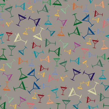 Tropik kokteyller renkli seamless modeli