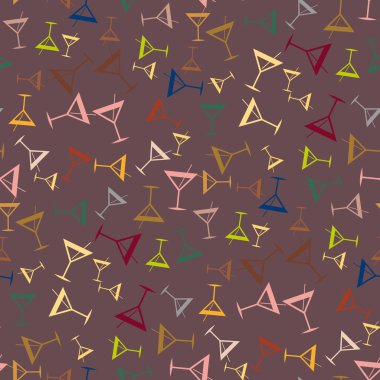 Tropik kokteyller renkli seamless modeli