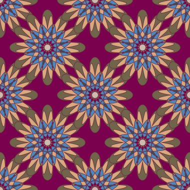  soyut çiçek geometrik Dikişsiz desen arka planı için