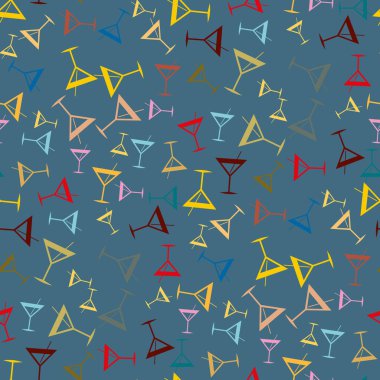 Tropik kokteyller renkli seamless modeli