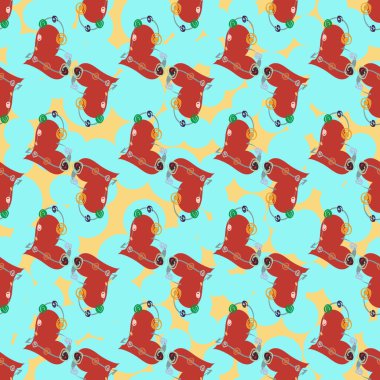 Soyut kalpler Dikişsiz desen arka planı için. 