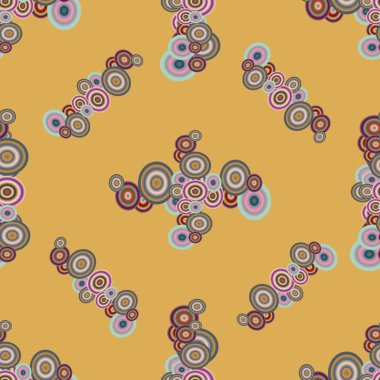 Soyut geometrik renkli seamless modeli daireler ile