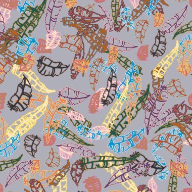 Tüyler, vektör çizim ile zemin 