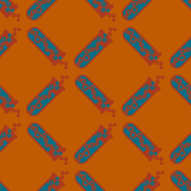 Kimya test tüpleri parlak arka plan üzerinde. Seamless modeli.