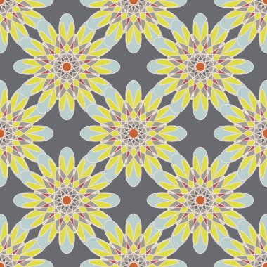  soyut çiçek geometrik Dikişsiz desen arka planı için