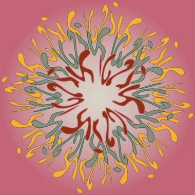 Yeni simetrik soyut mandala. Duvar kağıdı, desen dolgularını, web sayfaları, yüzey dokuları için dekoratif nesne-ebilmek var olmak kullanılmış.