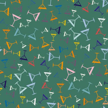 Tropik kokteyller renkli seamless modeli