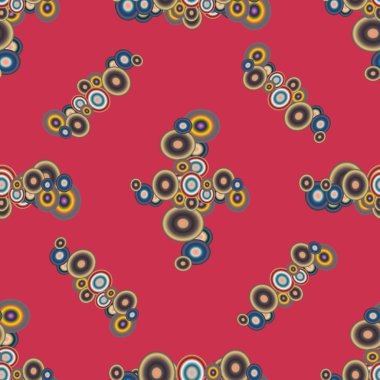 Soyut geometrik renkli seamless modeli daireler ile