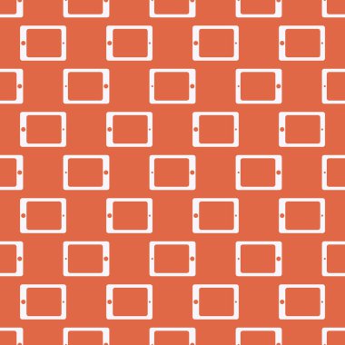 Akıllı telefon veya elektronik tablet Dikişsiz desen arka plan.