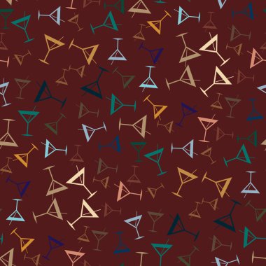 Tropik kokteyller renkli seamless modeli