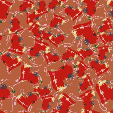 Soyut kalpler Dikişsiz desen arka planı için. 