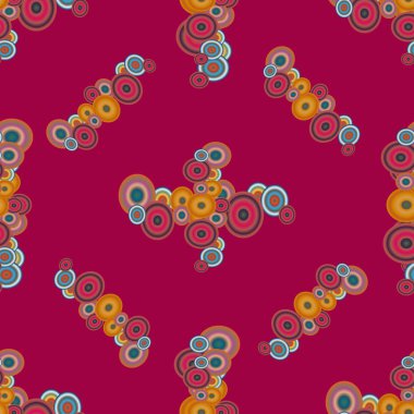 Soyut geometrik renkli seamless modeli daireler ile