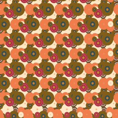 Soyut geometrik renkli seamless modeli daireler, arka plan ile