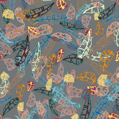 Tüyler, vektör çizim ile zemin 