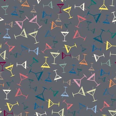 Tropik kokteyller renkli seamless modeli