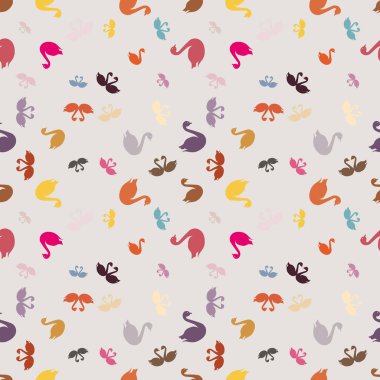 Kuğu renkli parlak seamless modeli