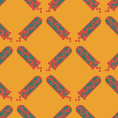 Kimya test tüpleri parlak arka plan üzerinde. Seamless modeli.