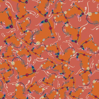 Soyut kalpler Dikişsiz desen arka planı için. 