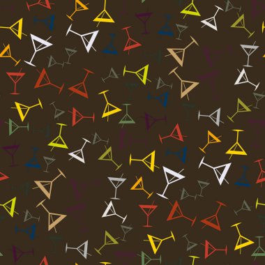 Tropik kokteyller renkli seamless modeli