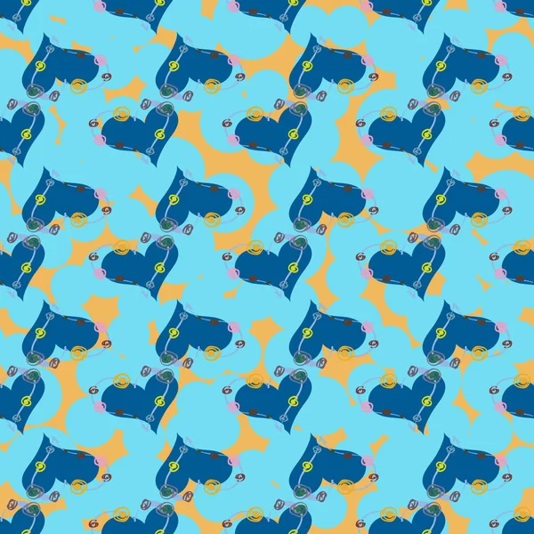 Soyut kalpler Dikişsiz desen arka planı için. 