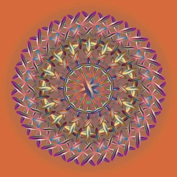 Kleurrijke Naaien Mandala Voor Ontwerpwerk — Stockvector