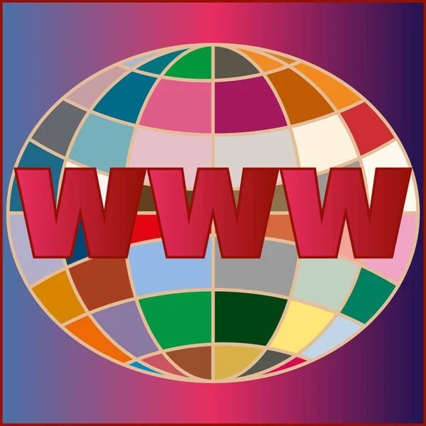 Globe Www Seo Böngésző Fejlesztését Szimbólum — Stock Vector