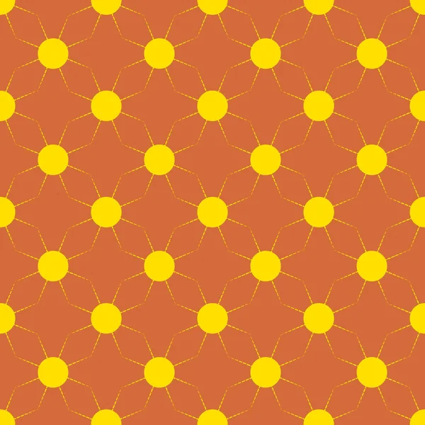 Seamless Pattern Multicolor Simple Geometric Suns — Stock Vector