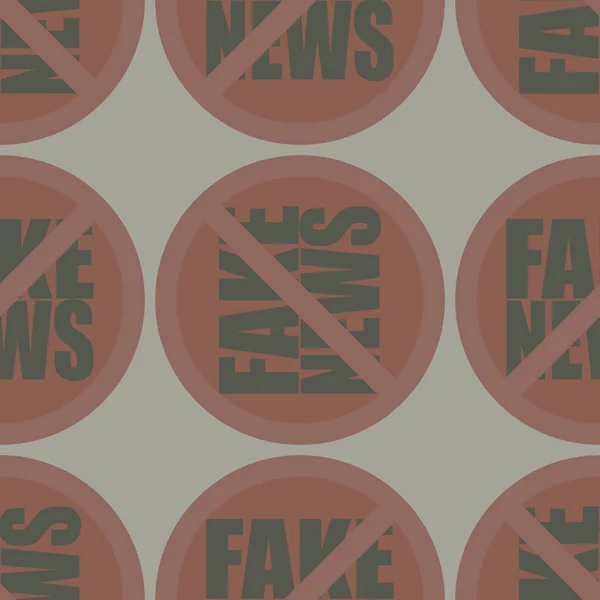 Концептуальный Бесшовный Шаблон Логотипом Фейковых Новостей Глобальные Проблемы Человечества — стоковый вектор